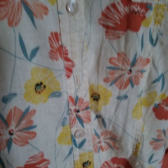 Vintage cotton poppy print blouse - Picture 5 of 6